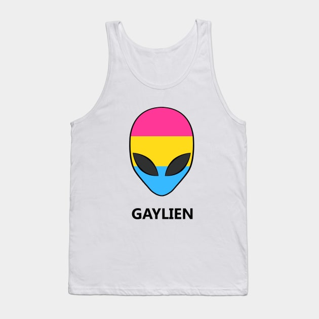 Gaylien Pansexuality LGBT Pride Alien Tank Top by MythicalPride